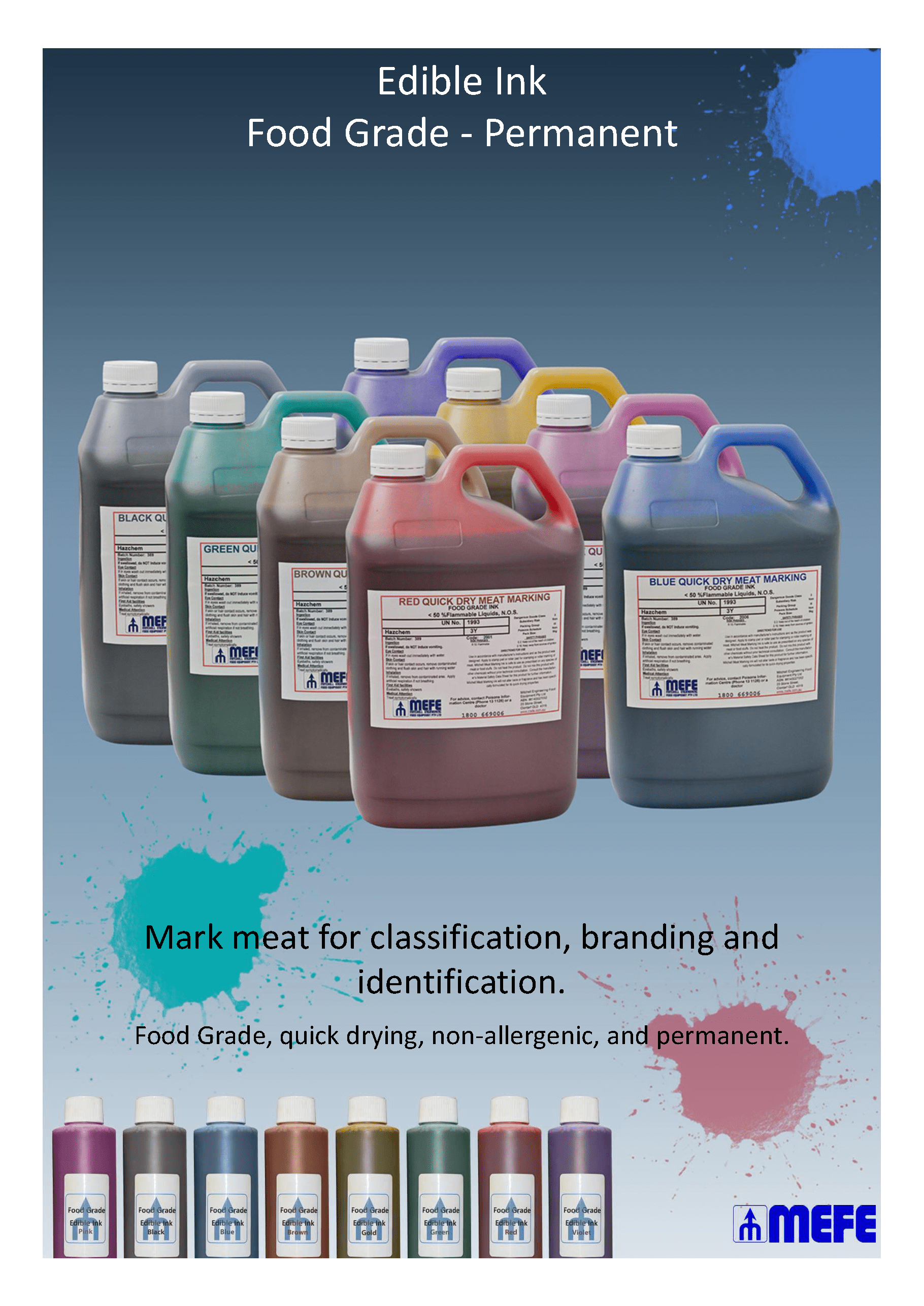 Premium Quick Dry 5L Edible Ink, Food Grade Ink Mitchell